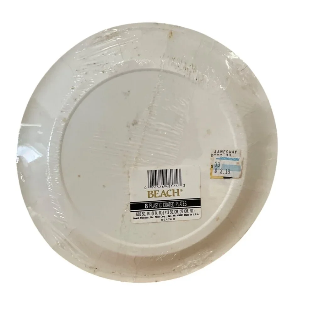 Vtg Beach Disney Mickey and Friends Birthday Party Plates 9 Inch Set of 8 New